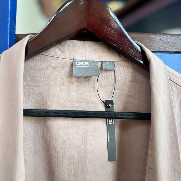 ASOS Taupe Open Front Utility Jacket Size XL (NWT) - Picture 3 of 3